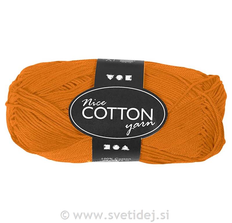 Bombažna preja 165 m, oranžna, 50 g