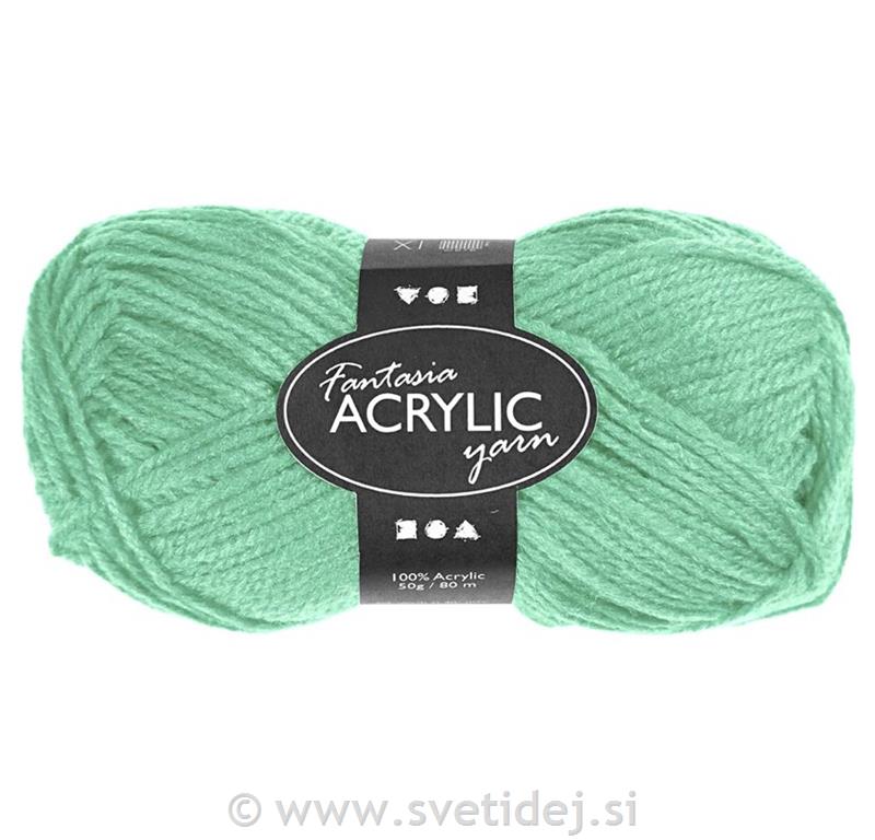 Fantazija akrilna preja 80 m, zelena,50g