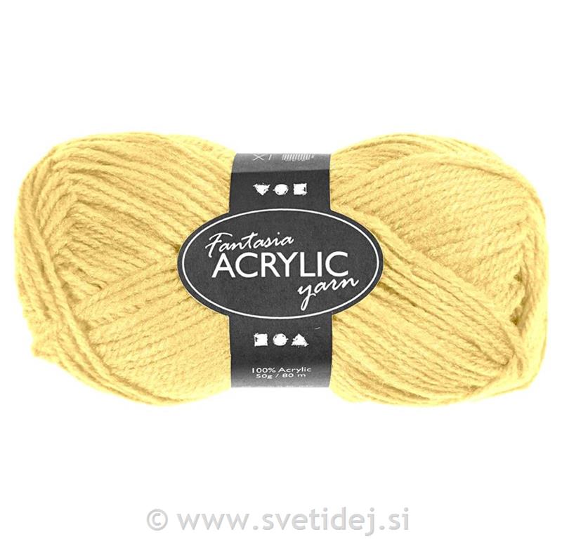 Fantazija akrilna preja 80 m,rumena,50 g