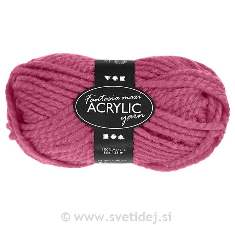 Fantazija akrilna preja 35 m, roza, 50g