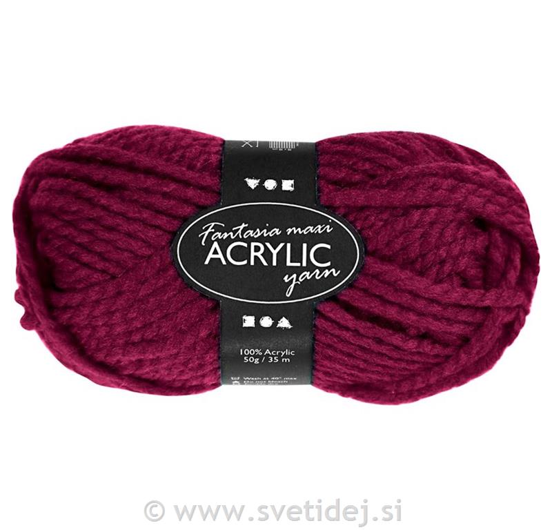 Fantazija akrilna preja 35 m, bordo, 50
