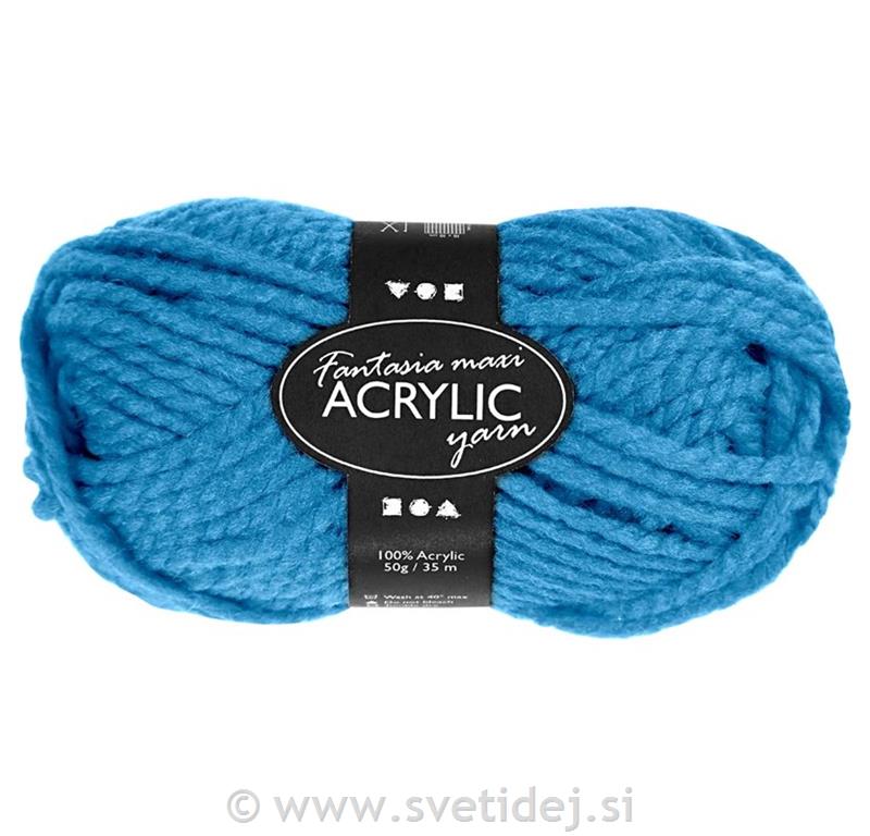 Fantazija akrilna preja 35 m, modra, 50g