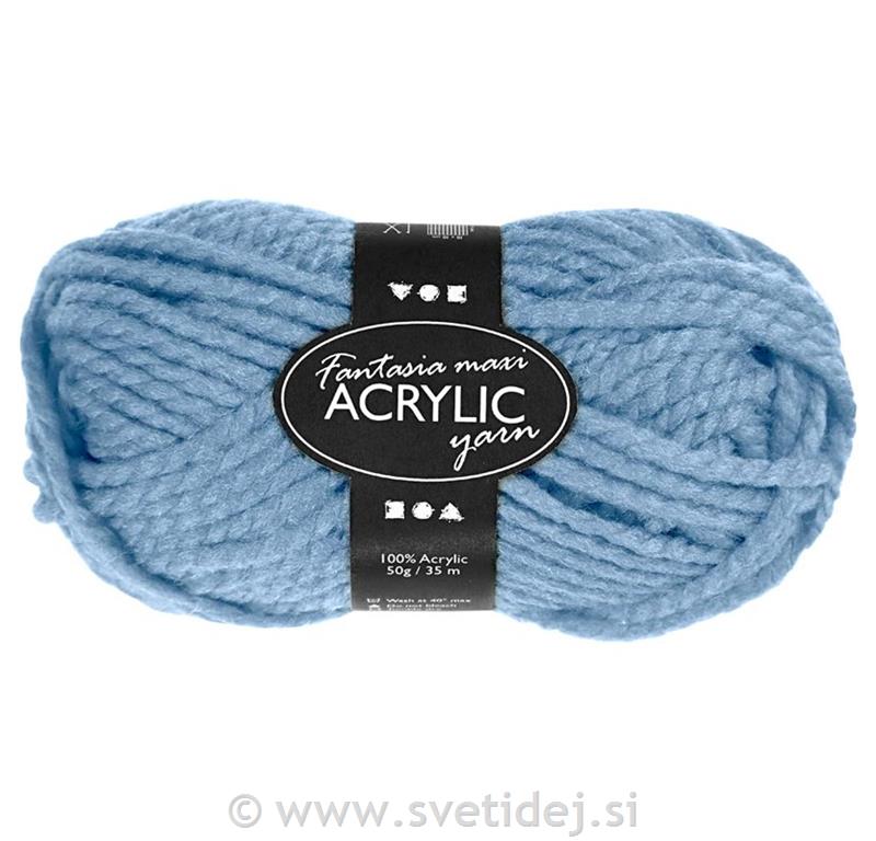 Fantazija akrilna preja 35 m, modra,50g