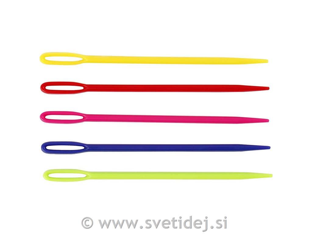 Šivanke plastične 7 cm, set 5