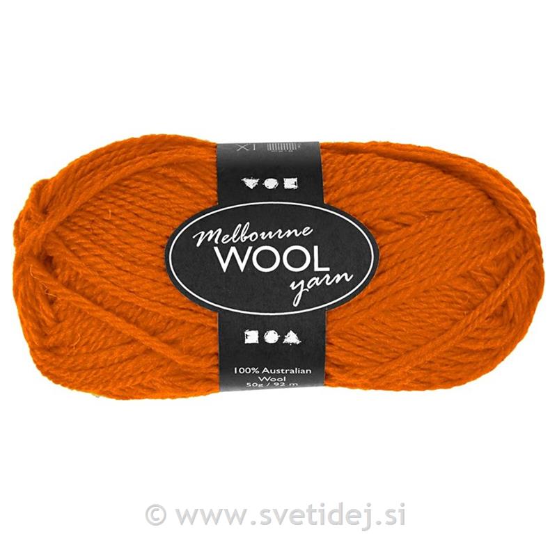 Melbourne 100% volna, oranžna, 50 g