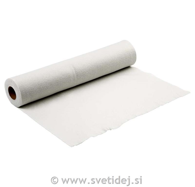 Filc akrilni bel, 45 cm,1,5 mm, 5 m