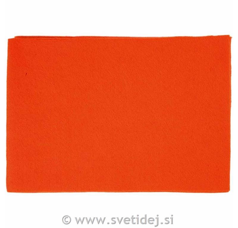 Filc 21x30 cm, oranžen, set 10