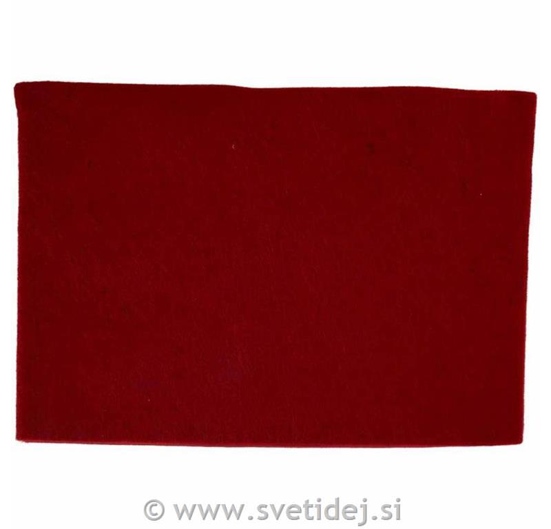 Filc 20x30 cm, antik rdeč, set 10