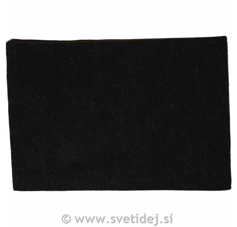 Filc 21x30 cm, črn meliran, set 10