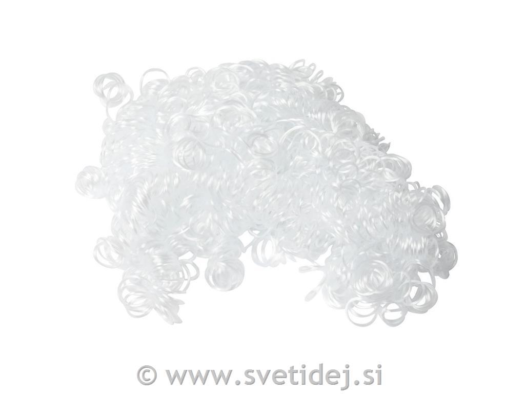 Skodrani lasje za lutke, 15 g, beli