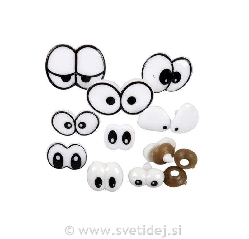 Smešne oči 2-3 cm, set 9