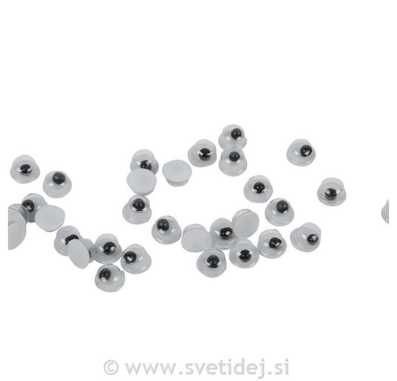 Gibljive oči 4 mm, set 100