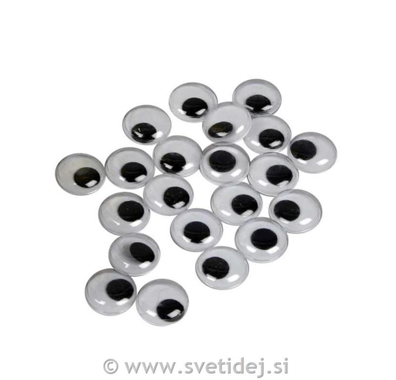 Gibljive oči, 14 mm, 50 kos