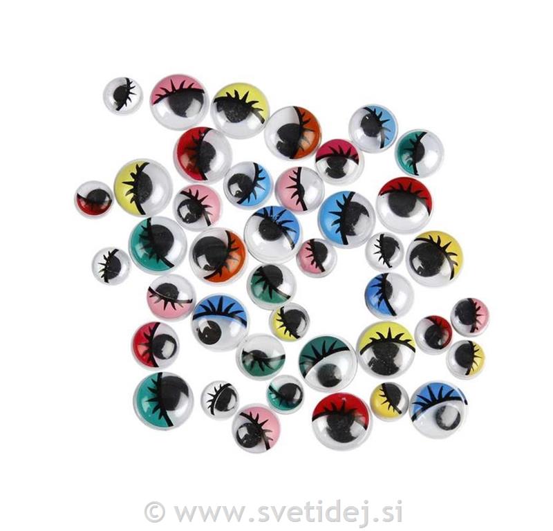 Gibljive oči 8-12 mm, set 300