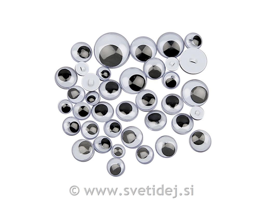 Gibljive oči za šivanje,8-20 mm, 250