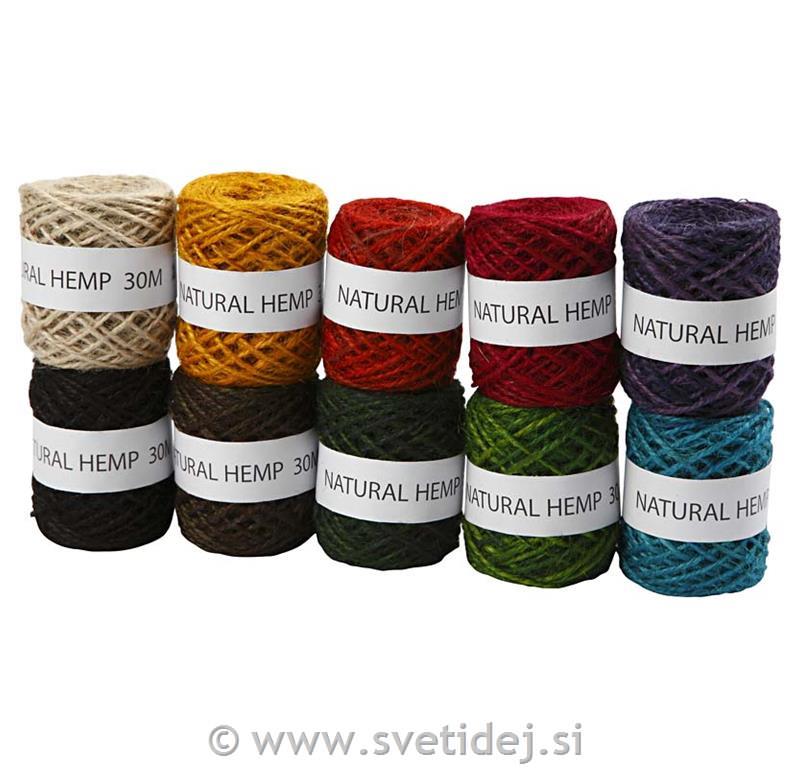Naravne vrvice, set 10x30 m