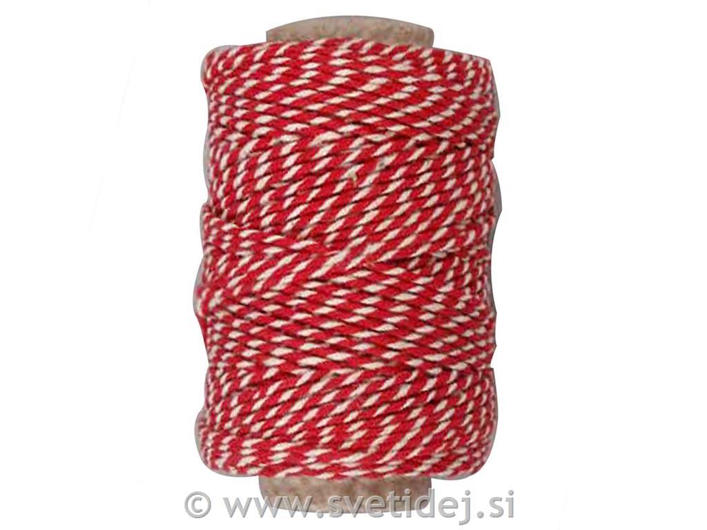 Pisana bombažna vrvica 1,1 mm, 50 m