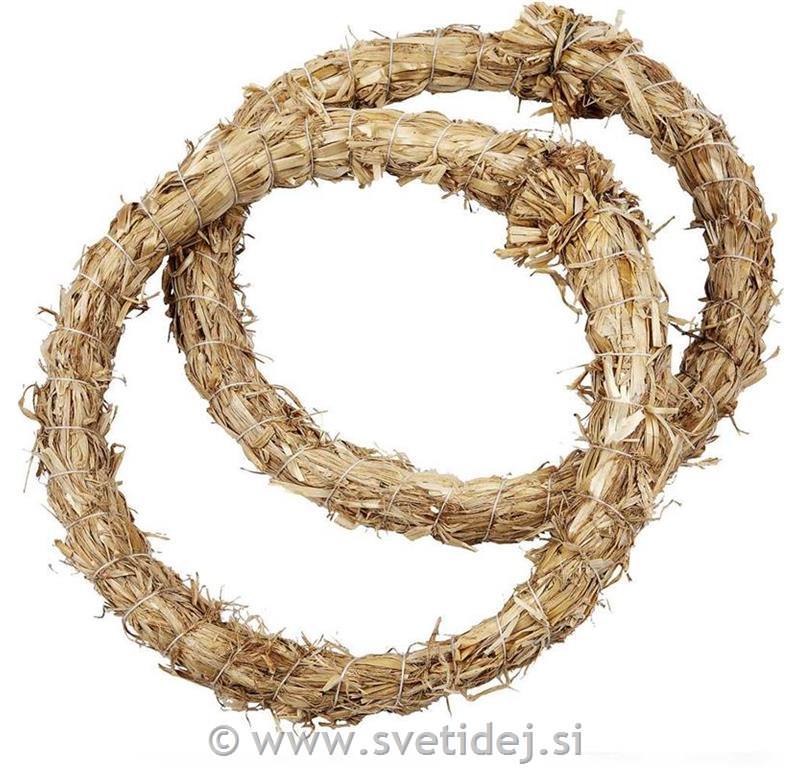 Slamnat venec 21 cm, debelina 2 cm