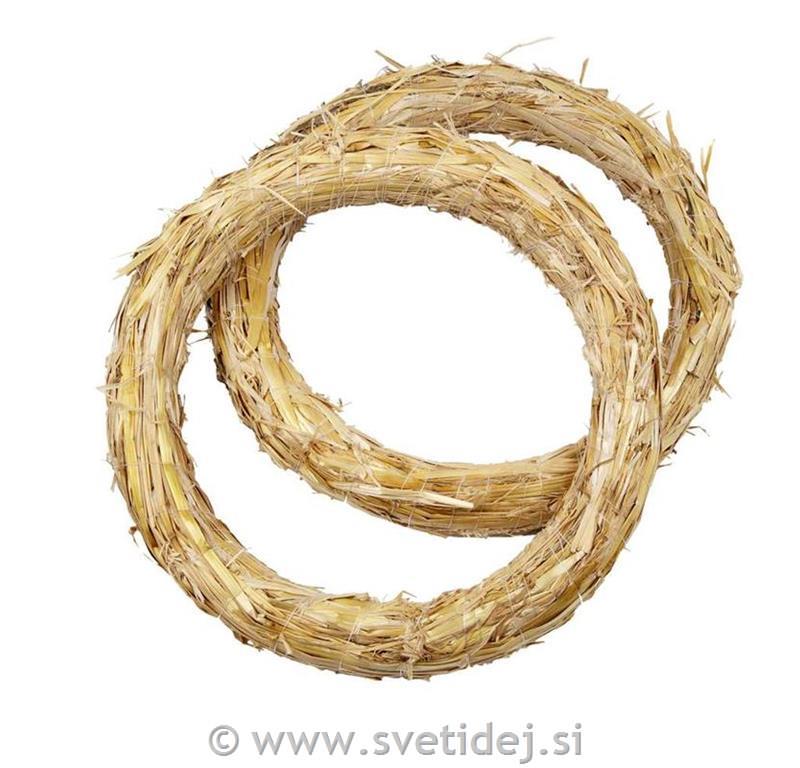 Slamnat venec 27 cm, debelina 3 cm