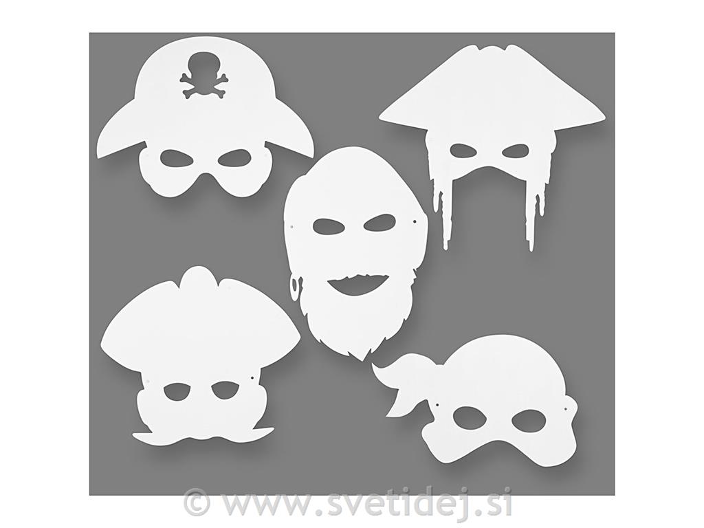 Maske pirati 16-26 cm, set 16