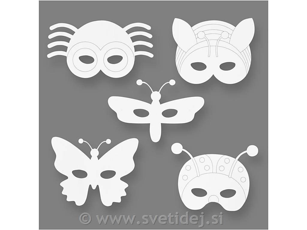 Maske iz kartona 14-17 cm, set 16