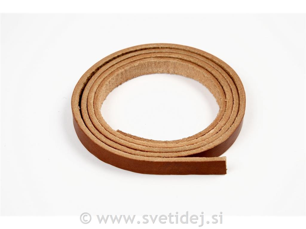 Usnjen trak, natur, 10 x 3 mm, 2 m