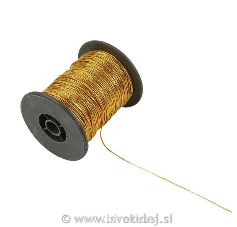 Vrvica tanka zlata 0,5 mm, 100 m