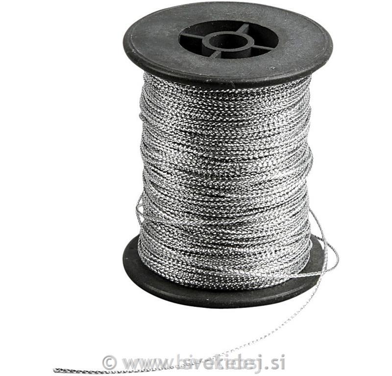 Vrvica tanka srebrna 0,5 mm, 100 m