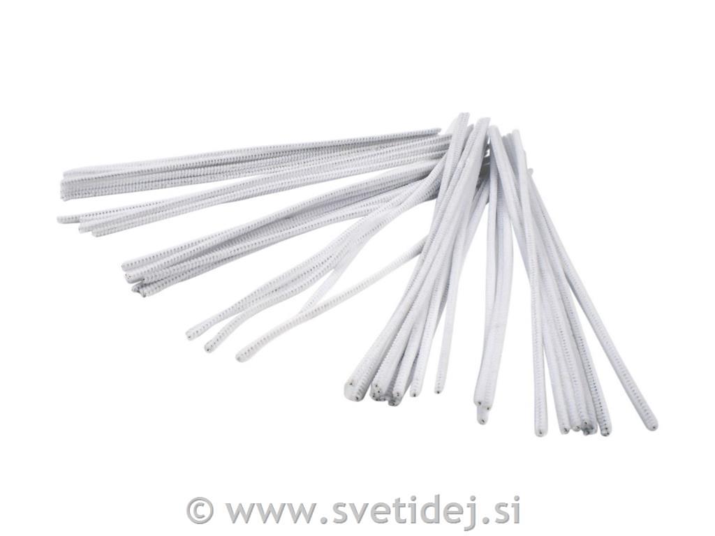 Kosmate žičke bele, deb.6 mm,30 cm,50