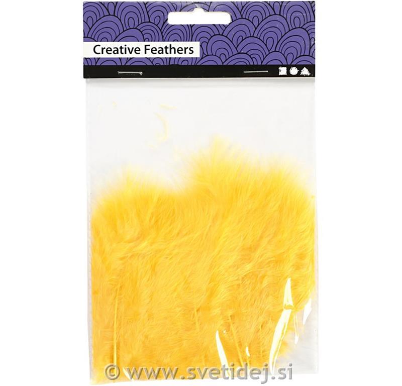 Perje puranovo rumeno, 5-12 cm, set 15