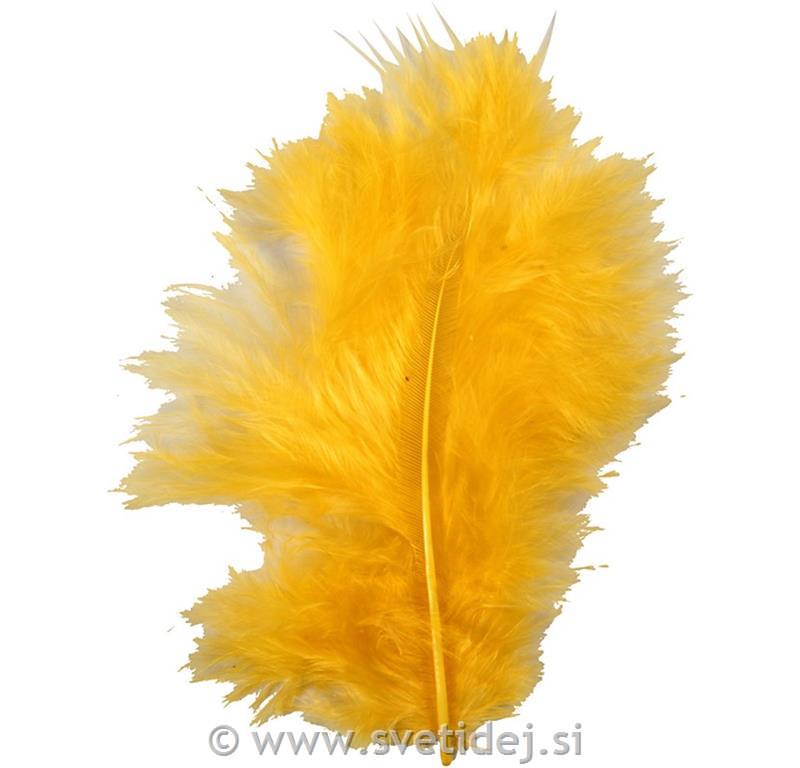 Perje puranovo rumeno, 5-12 cm, set 15