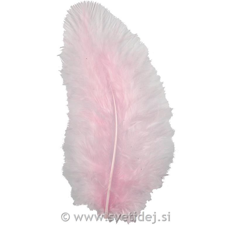 Perje puranovo roza, 5-12 cm, set 15