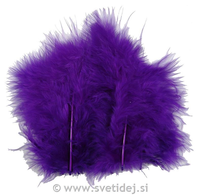 Perje puranovo vijolično, 5-12 cm,set 15