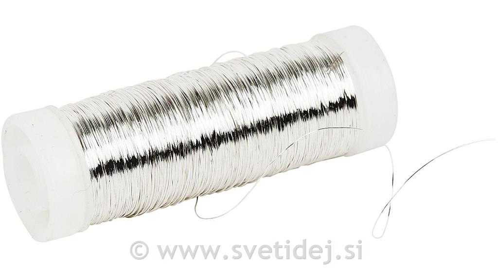 Žica srebrna, 50 g, 0,2 mm, 110 m