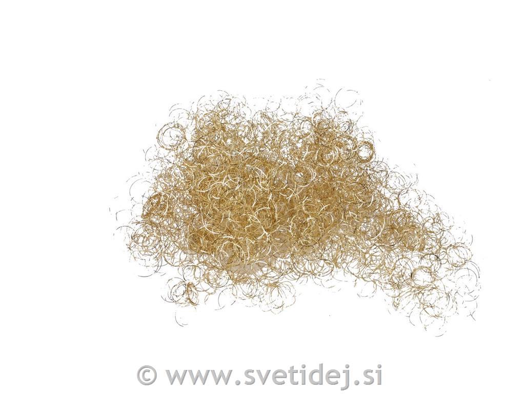 Kovinski kodri, 50 g, zlati