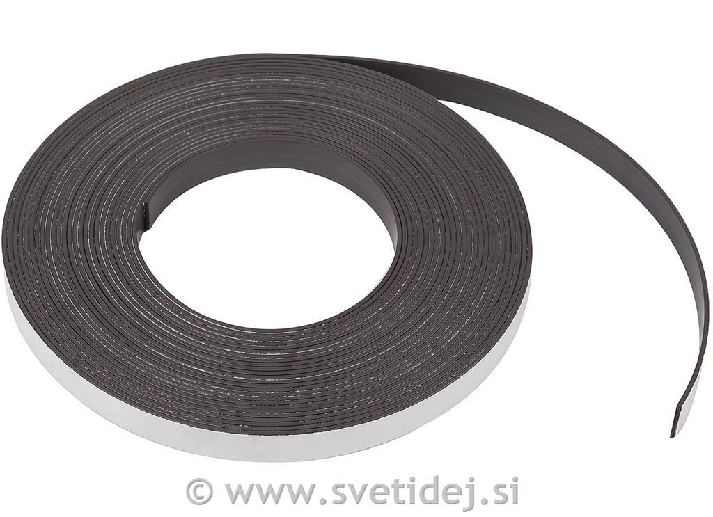 Magnetni trak, 12,5 mm, deb. 1,5 mm,10 m