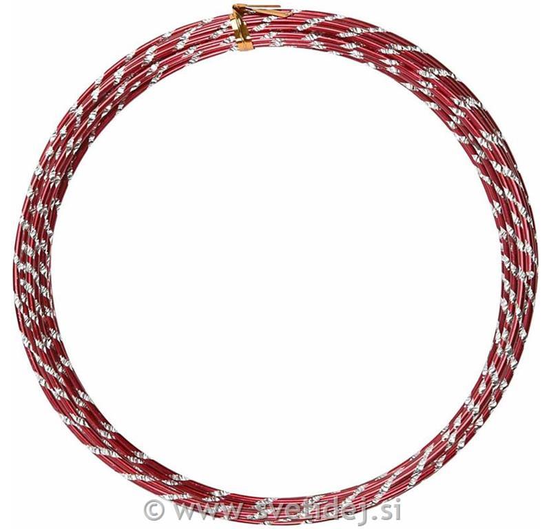 Žica nazobčana 2 mm, rdeča, 7 m