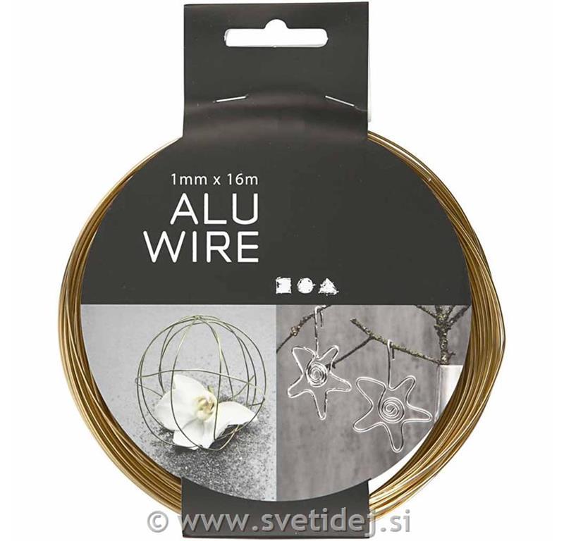 Žica za oblikovanje 1 mm, zlata, 16 m
