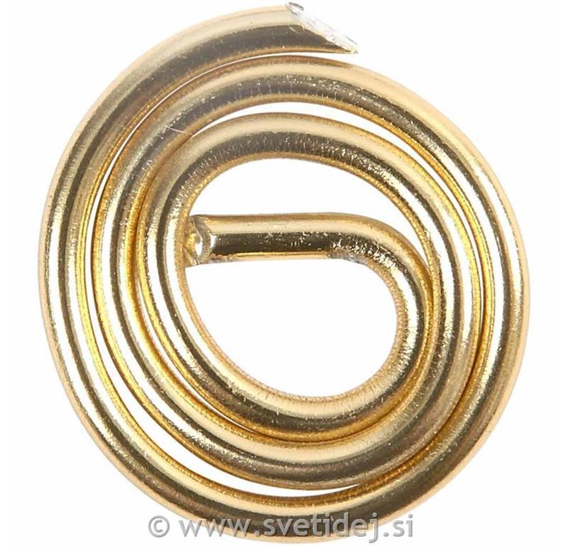 Žica iz aluminija 2 mm, zlata, 10 m