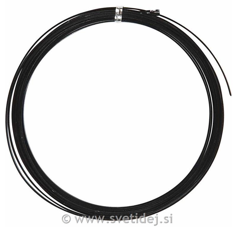 Žica ploščata 3,5 mm, črna, 4,5 m