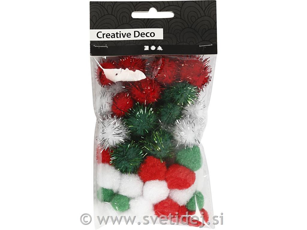 Cofki 15+20 mm, beli in zeleni, set 48