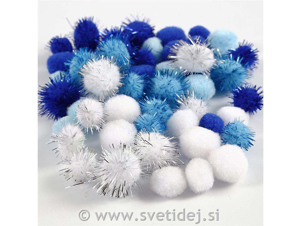 Cofki 15+20 mm, beli, modri, set 48