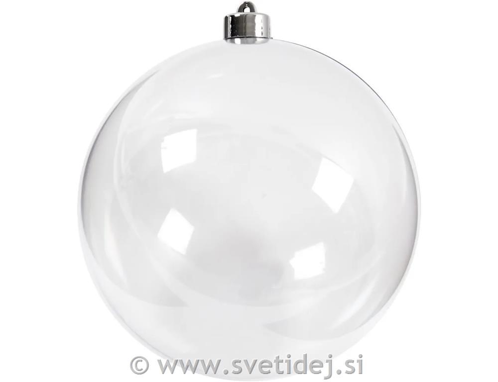 Prozorna dvodelna krogla, 15,6 cm
