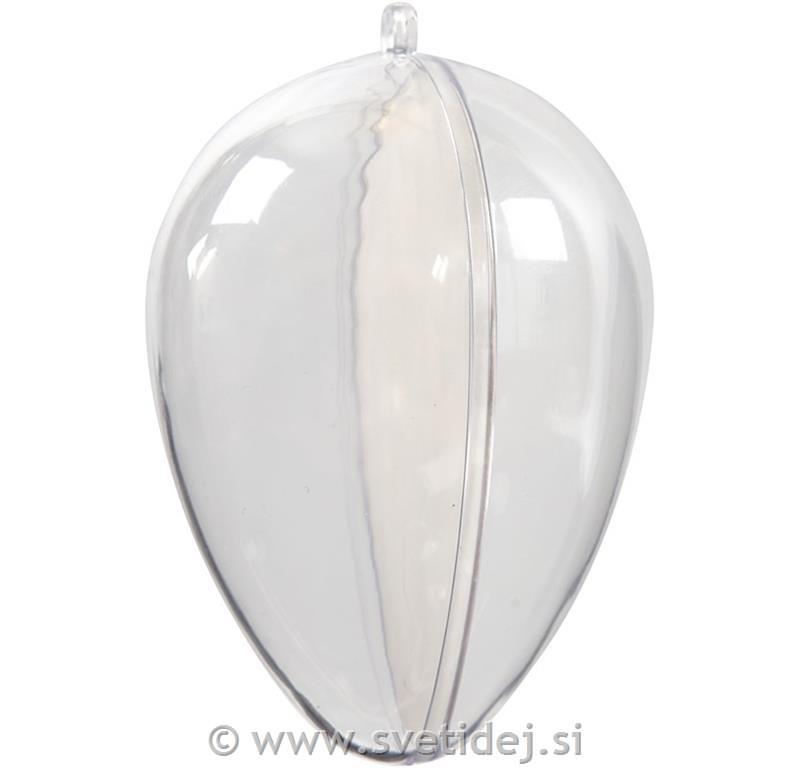 Prozorno dvodelno jajce, 9 cm, set 5