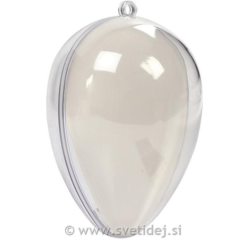 Prozorno dvodelno jajce, 9 cm, set 5