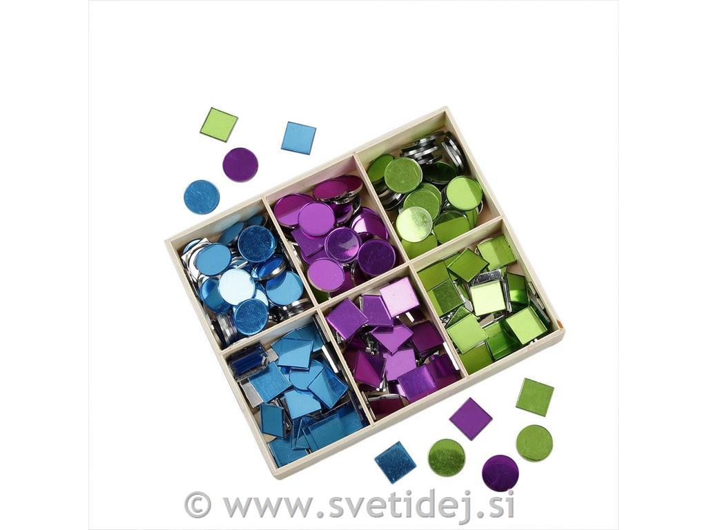 Mozaik ogledala, barvna, set 300