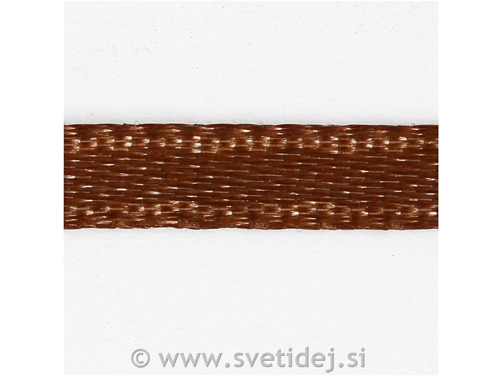 Trak saten t.rjav, 3 mm, 15 m