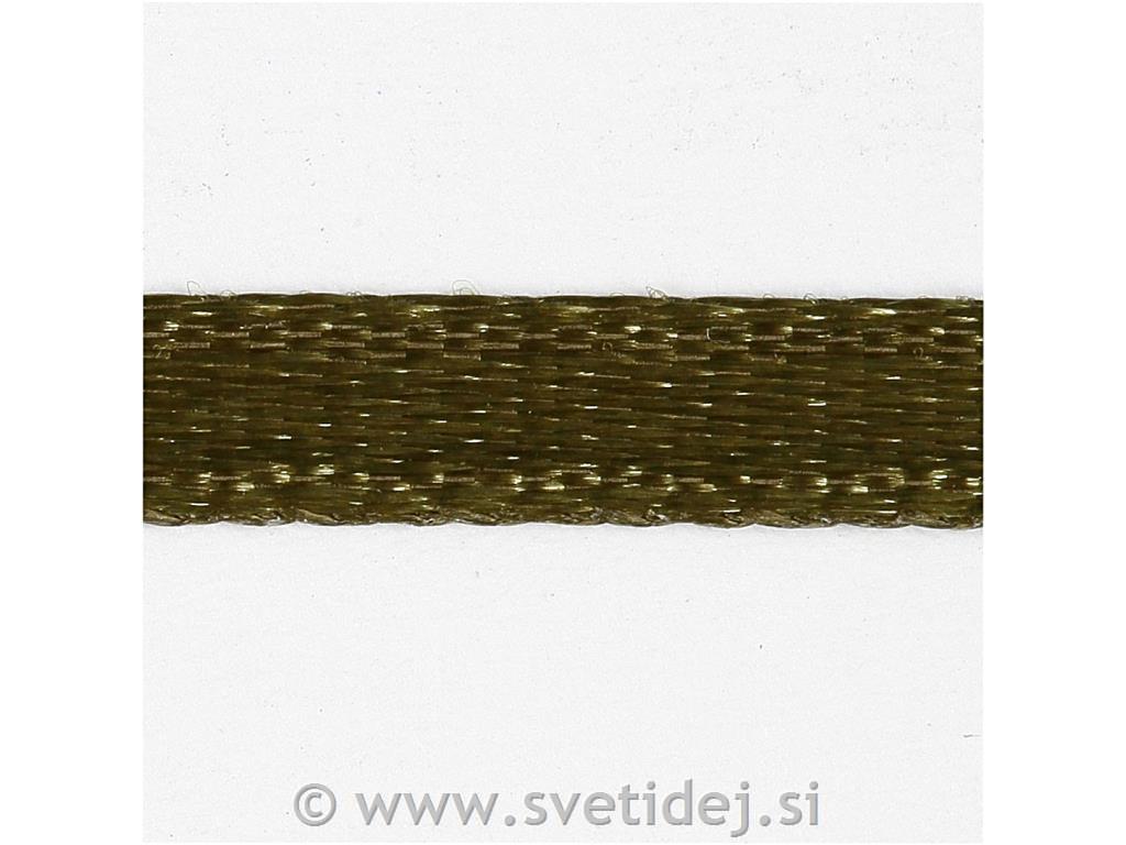 Trak saten zelen, 3 mm, 15 m