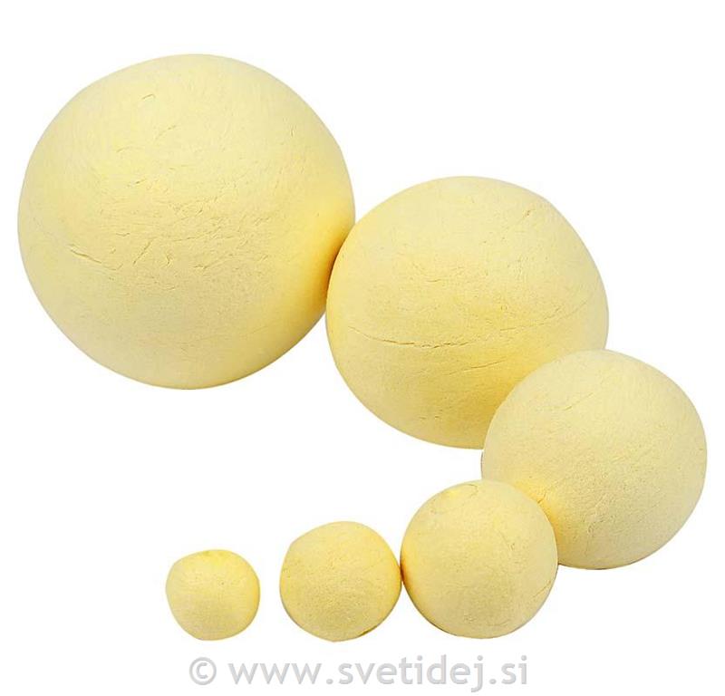 Kroglice iz vate, rumene, set 90