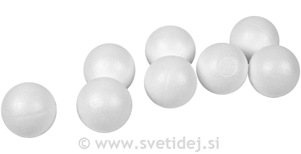 Stiropor kroglice, 4 cm, set 100
